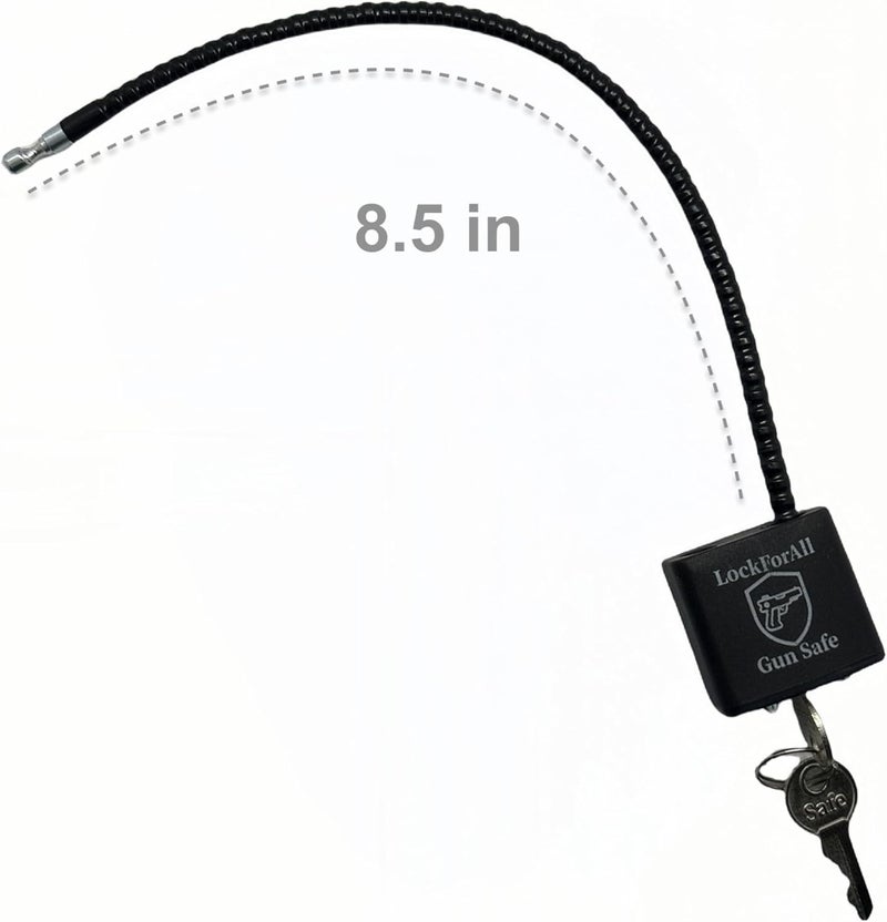lockforall 8.5" Cable Gun Locks with Keys-Hunting Sports, Keyed Alike Safe Lock CA DOJ Approved for Pistols, Handguns, Rifles, and Shotguns, Home, Storage Firearm Locking and Safety (2) - Image 2